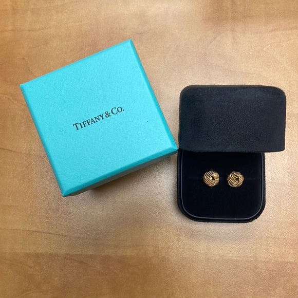 Tiffany & Co. Jewelry - Tiffany & Co Rose Gold Twist Knot Earrings - RARE
